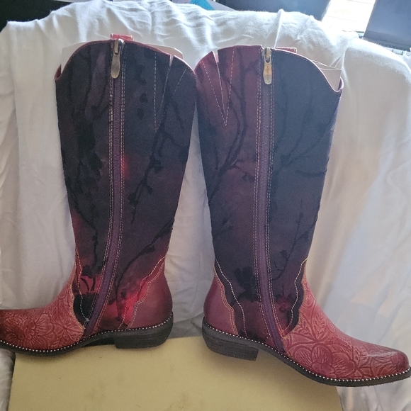 👗 Spring step L’Artise Laretilyn Red boots 7.5-8 US - Picture 3 of 12